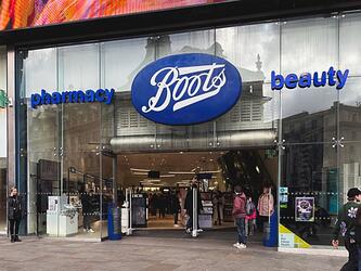 Retailer and pharmacist Boots store in UK